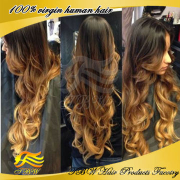 100% mão-amarrado full lace ombre cor para a mulher negra remy brasileira peruca de cabelo humano virgem